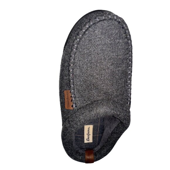 Dearfoam Mens Slipper Sz M (10) AMPUTEE / REPLACEMENT Left Shoe Only Gray Fleece - Picture 1 of 6